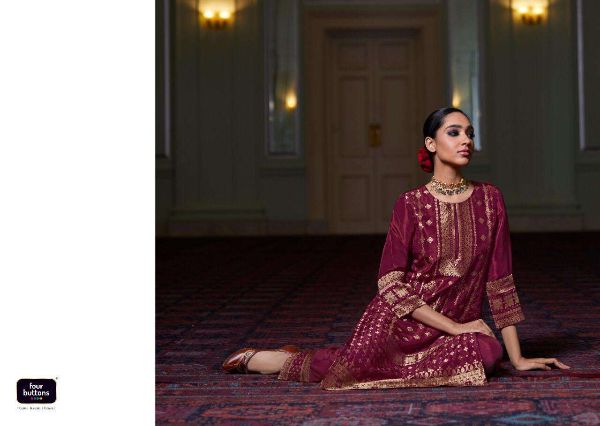 Four Buttons Presents Royalty Dola Silk Readymade Suits Collection Wholesale Rate In Surat