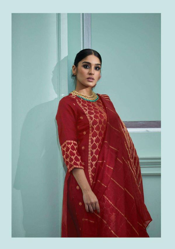 Four Buttons Presents Royalty Dola Silk Readymade Suits Collection Wholesale Rate In Surat