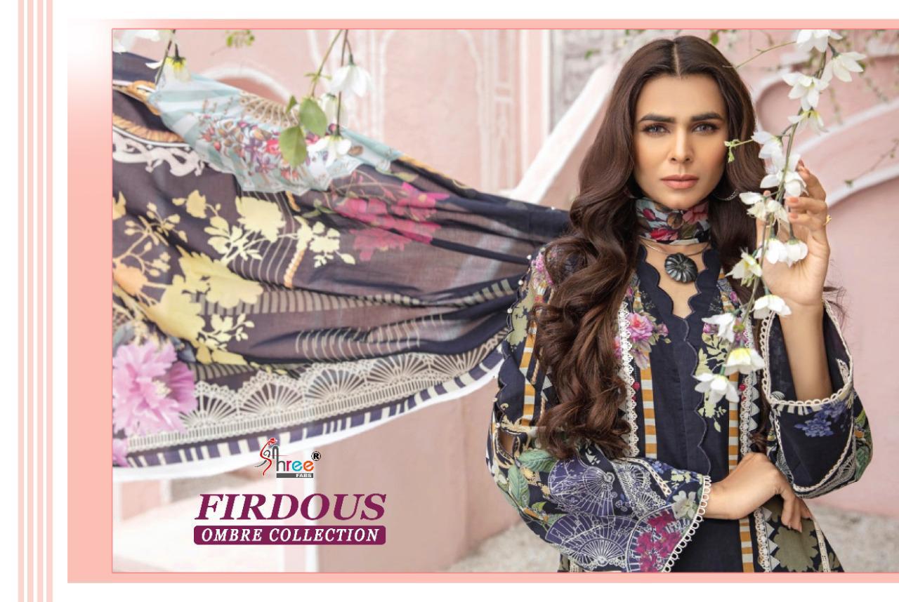 Shree Fabs Pressents  Firdous Ombre Collection Cotton Innovative Style Cotton Dupatta Salwar Suit Catalog Wholesale Rate In Surat