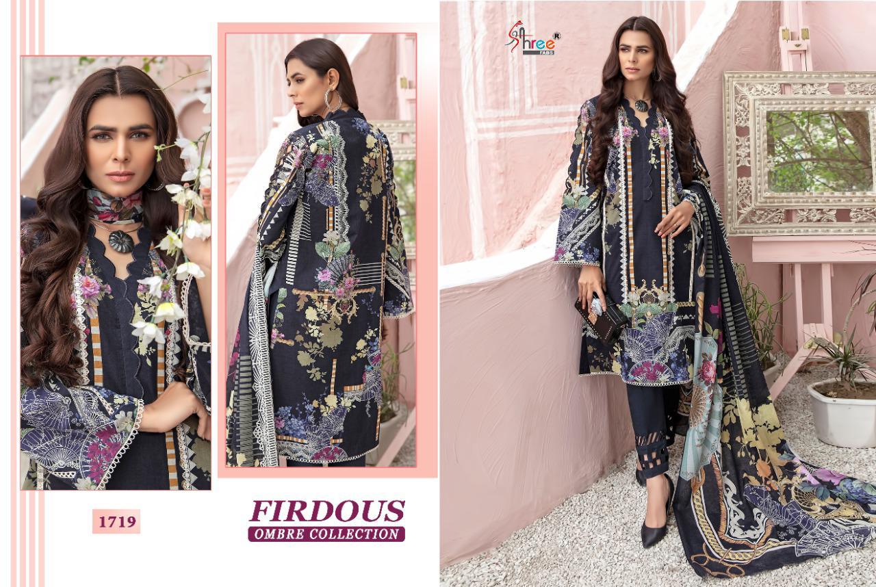 Shree Fabs Pressents  Firdous Ombre Collection Cotton Innovative Style Cotton Dupatta Salwar Suit Catalog Wholesale Rate In Surat