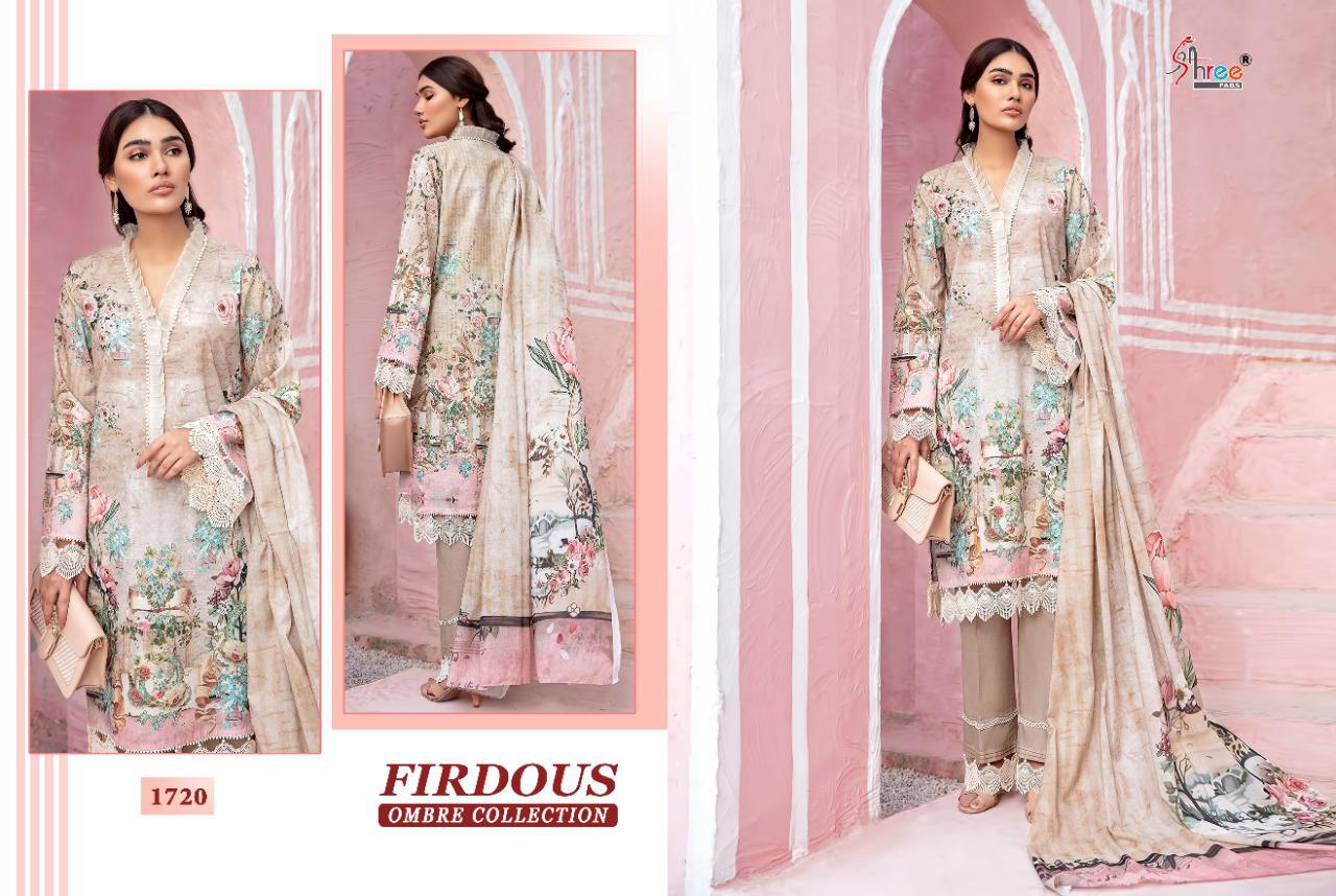 Shree Fabs Pressents  Firdous Ombre Collection Cotton Innovative Style Cotton Dupatta Salwar Suit Catalog Wholesale Rate In Surat