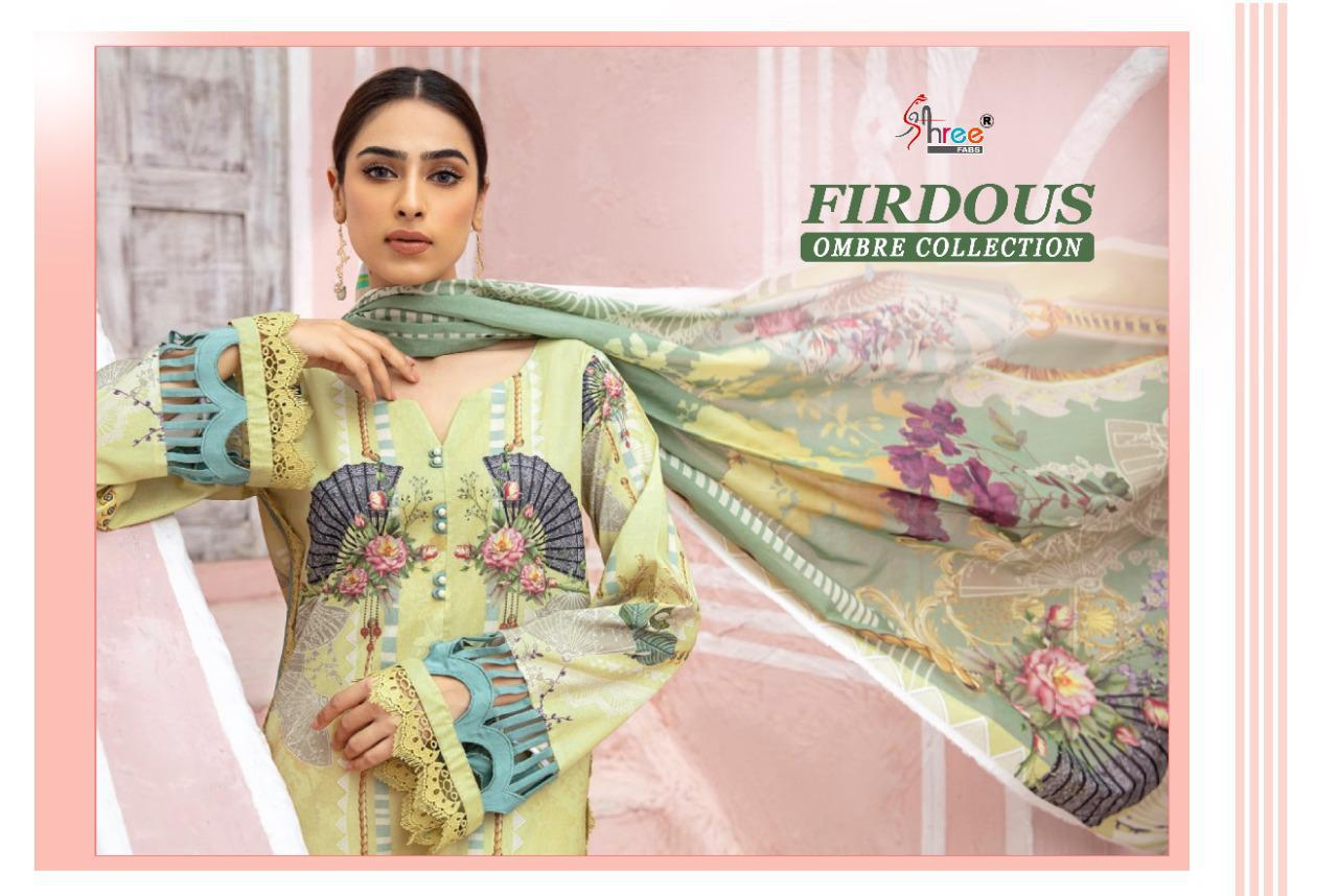 Shree Fabs Pressents  Firdous Ombre Collection Cotton Innovative Style Cotton Dupatta Salwar Suit Catalog Wholesale Rate In Surat