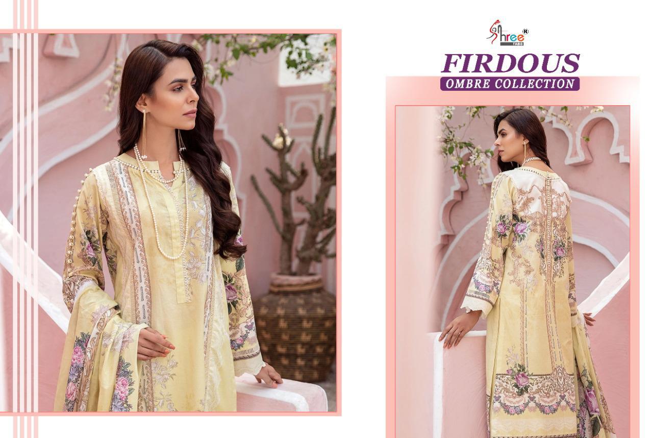 Shree Fabs Pressents  Firdous Ombre Collection Cotton Innovative Style Cotton Dupatta Salwar Suit Catalog Wholesale Rate In Surat