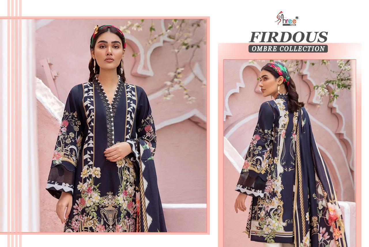 Shree Fabs Pressents  Firdous Ombre Collection Cotton Innovative Style Cotton Dupatta Salwar Suit Catalog Wholesale Rate In Surat