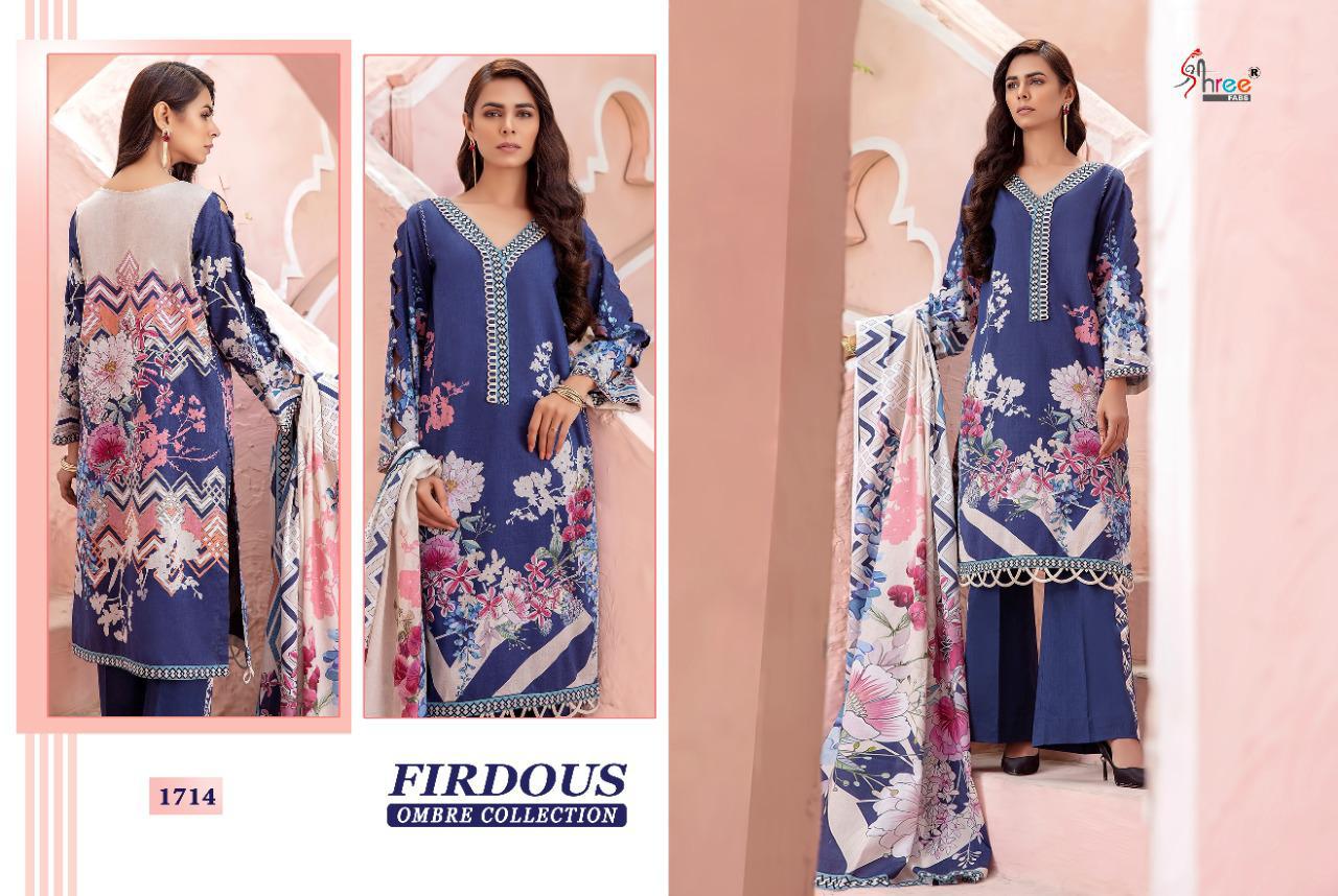 Shree Fabs Pressents  Firdous Ombre Collection Cotton Innovative Style Cotton Dupatta Salwar Suit Catalog Wholesale Rate In Surat