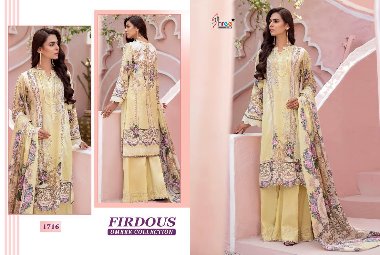 Shree Fabs Pressents  Firdous Ombre Collection Cotton Innovative Style Cotton Dupatta Salwar Suit Catalog Wholesale Rate In Surat