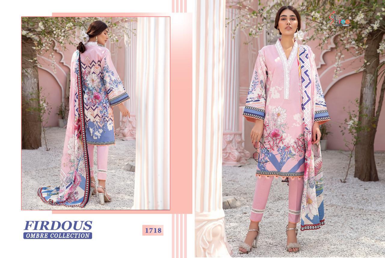 Shree Fabs Pressents  Firdous Ombre Collection Cotton Innovative Style Cotton Dupatta Salwar Suit Catalog Wholesale Rate In Surat