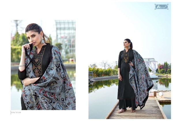 Kesar Presnets  Kora 101-001 To 101-006 Series Salwar Suits Wholesale Rate In Surat