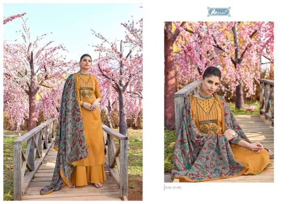 Kesar Presnets  Kora 101-001 To 101-006 Series Salwar Suits Wholesale Rate In Surat