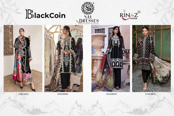 Rinaz Fashion Presnets Black Coin  Beautiful Black Dresses Wholesale Rate In Surat