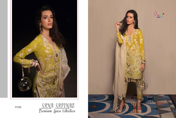 Shree Fabs Presnets Sana Safinaz Premium Lawn Collection Catalog Wholesale Rate In Surat