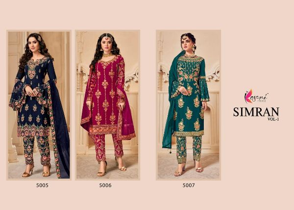 Kesari Trendz Presents Simran Vol 1 Fancy Georgette Designer Salwar Suit Collection Wholesaler In Surat