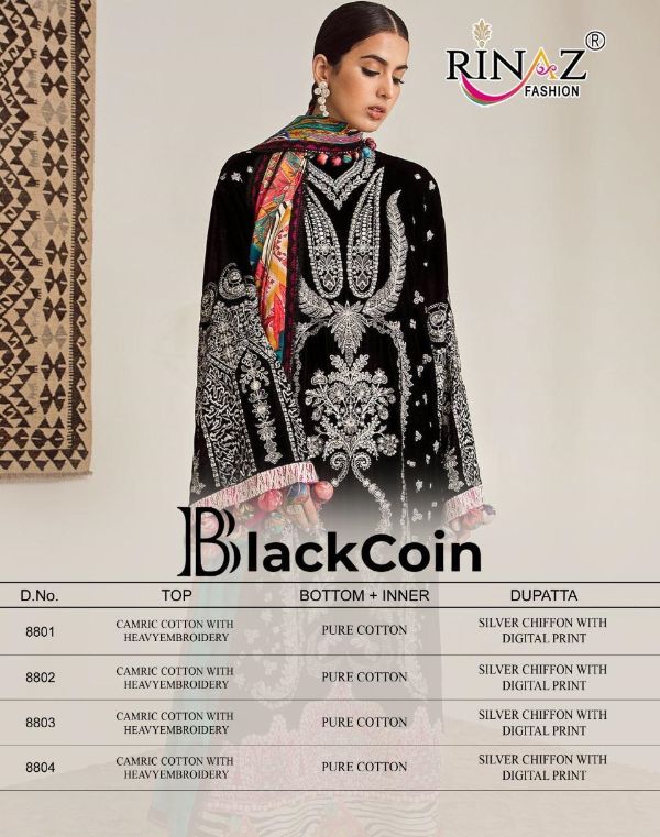 Rinaz Fashion Presnets Black Coin  Beautiful Black Dresses Wholesale Rate In Surat