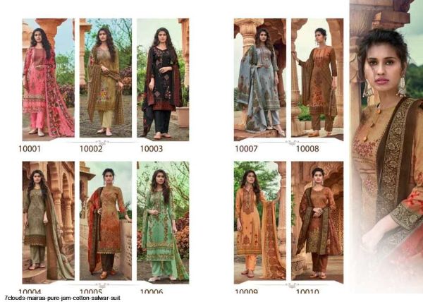 7clouds Presents  Mairaa Pure Jam Cotton Salwar Suit Wholesale Rate In Surat