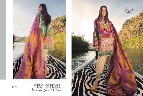 Shree Fabs Presnets Sana Safinaz Premium Lawn Collection Catalog Wholesale Rate In Surat