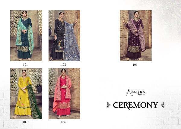 Amyra Designer Presents Ceremony Beautiful Designer Salwaar Suits Collection Wholesale Rate In Surat