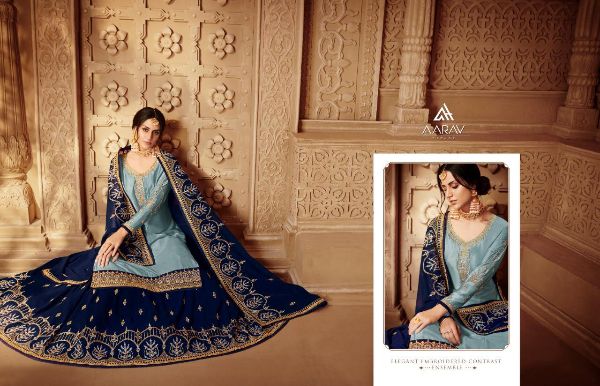 Aarav Trendz Presnets  Dimpy Vol 4 Satin Georgette Lehanga Style Salwar Kameez Wholesale Rate In Surat