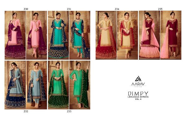 Aarav Trendz Presnets  Dimpy Vol 4 Satin Georgette Lehanga Style Salwar Kameez Wholesale Rate In Surat