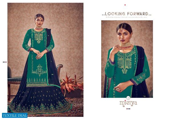 Aarav Trendz Presents Miraya Vol 17 Meenakari Jacquard Designer Lehenga Style Long Salwar Suit Wholesale Rate In Surat