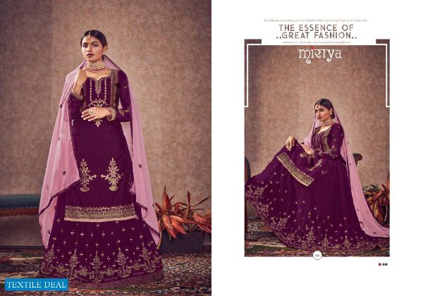 Aarav Trendz Presents Miraya Vol 17 Meenakari Jacquard Designer Lehenga Style Long Salwar Suit Wholesale Rate In Surat