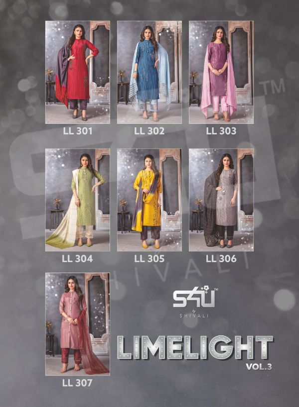 S4u Presnets  Limelight Vol 3  Classy Look Fancy Readymade Salwar Suits Wholesale Rate In Surat