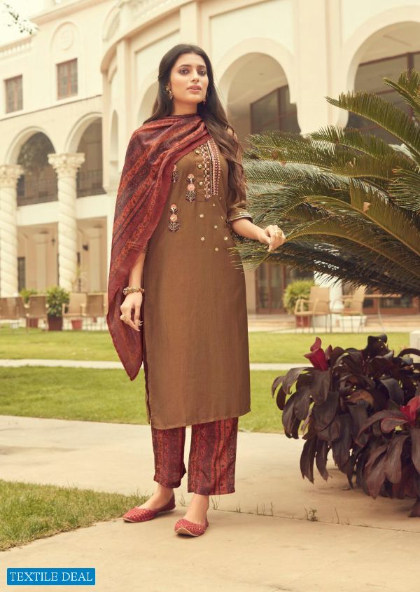 Vink Presnets  Dreams Viscose Silk Readymade Kurta Plazzo And Dupatta Collection Wholesale Rate In Surat