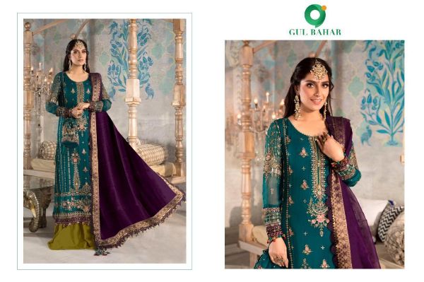 Gul Bahar Presnets  Embroid Vol 1 Heavy Net Georgette With Embroidery Work Pakistani Style Salwar Kameez Wholesale Rate In  Surat