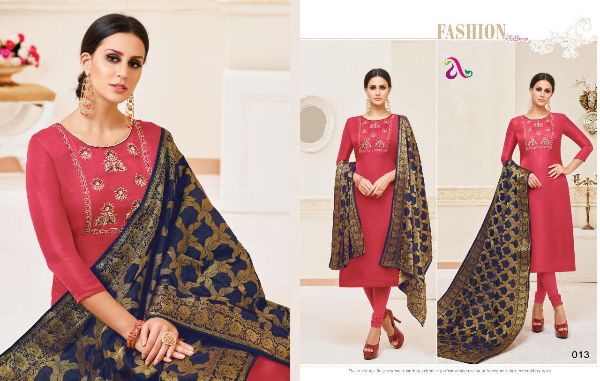 Angroop Plus  Presnets Inara Banarasi Dupatta Salwar Kameez Wholesale Rate In Surat
