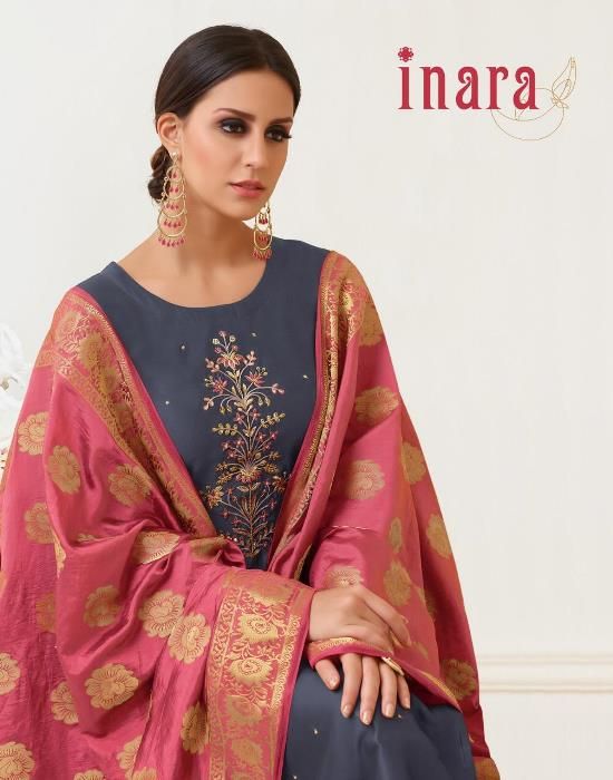 Angroop Plus  Presnets Inara Banarasi Dupatta Salwar Kameez Wholesale Rate In Surat