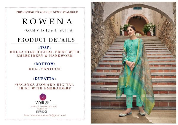 Vidhushi Suits Presnets Rowena Premium Collection Of Salwar Suit Wholesale Rate In Surat