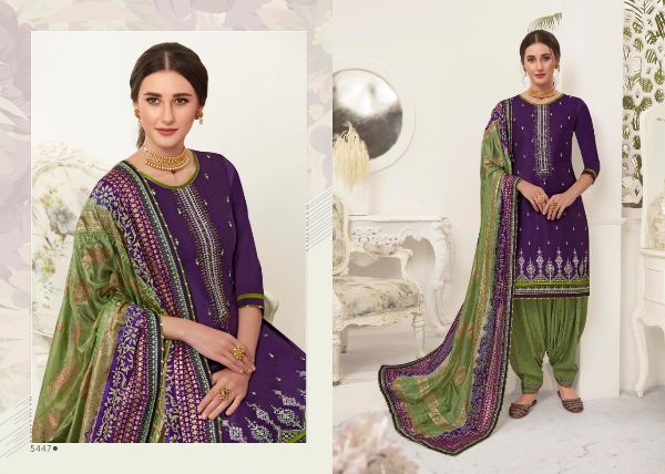Kessi Fabric Presents Satrangi By Patiyala Jam Silk Fabric With Embroidery Work Salwar Suit Wholesale Rate In Surat