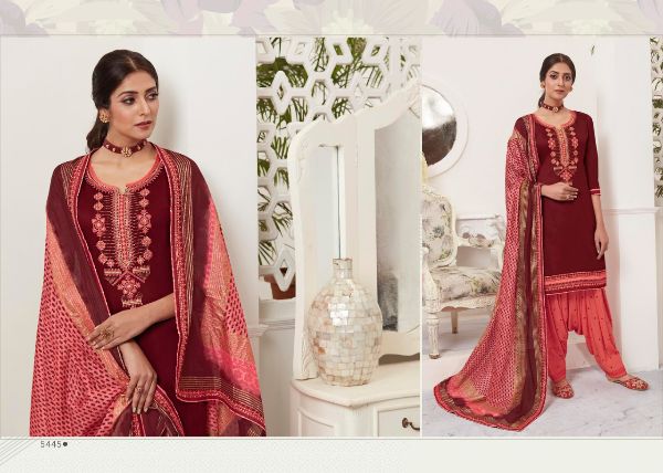 Kessi Fabric Presents Satrangi By Patiyala Jam Silk Fabric With Embroidery Work Salwar Suit Wholesale Rate In Surat