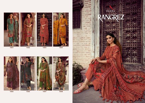 Kaara Suits Presents  Rangrez Pashmina Salwar Kameez Materials Wholesale Rate In Surat