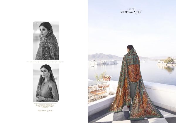 Mumtaz Arts Presents Rushaan Pure Jam Satin Digital Print With Kashmiri Embroidery Work Salwar Suits Wholesale Rate In Surat