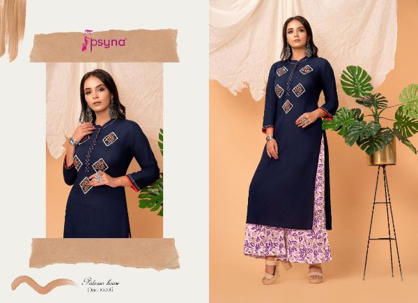 Psyna Presnets  Palazzo House Vol 10  Rayon Stylish Long Top With Plazzo Wholesale Rate In Surat