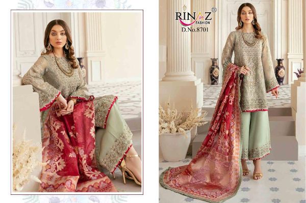 Rinaz Fashion Presnets Block Buster Vol 12  Pakistani Suits Latest Catalogue 2021 Wholesale Rate In Surat