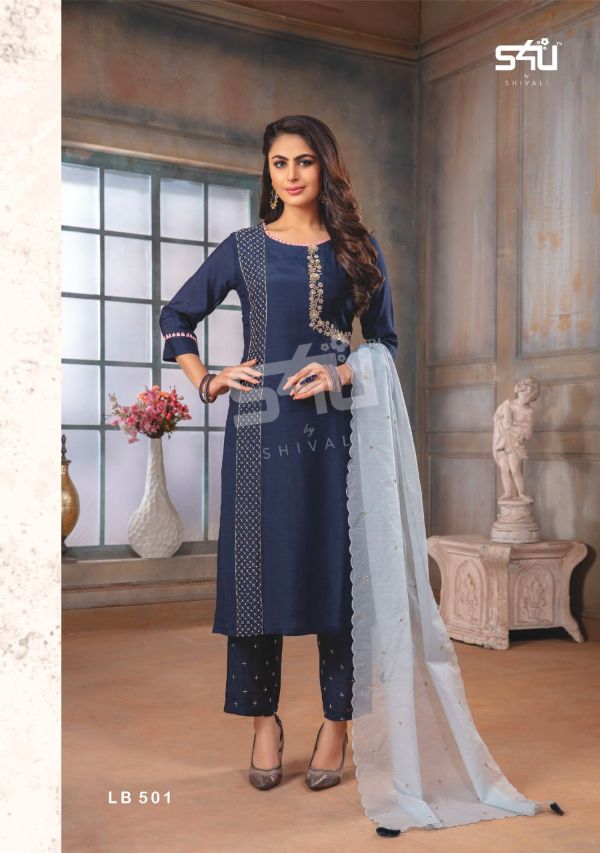 S4u Shivali Presnets La Bella Vol 5 Maslin Silk Fancy Designer Kurtis And Pant Wholesale Rate In Surat