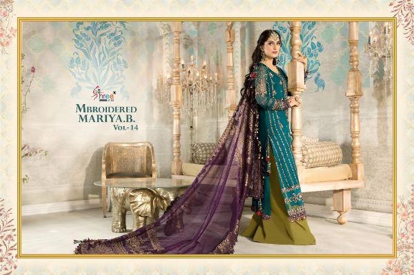 Shree Fabs Presents  Mbroidered Mariya B Vol 14  Wholesale Rate In Surat