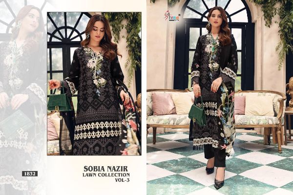 Shree Fabs Presnets Sobia Nazir Lawn Collection Vol-3 Pakistani Suit Wholesale Rate In Surat