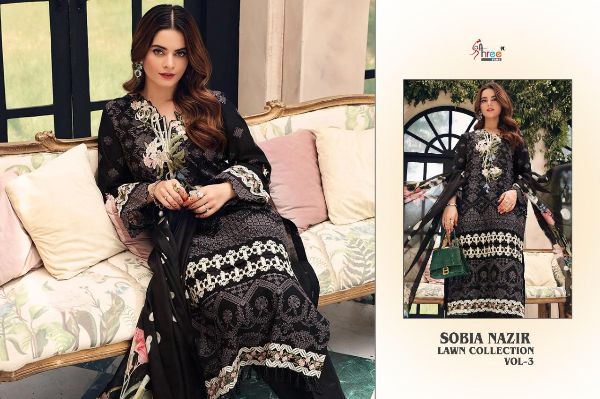 Shree Fabs Presnets Sobia Nazir Lawn Collection Vol-3 Pakistani Suit Wholesale Rate In Surat