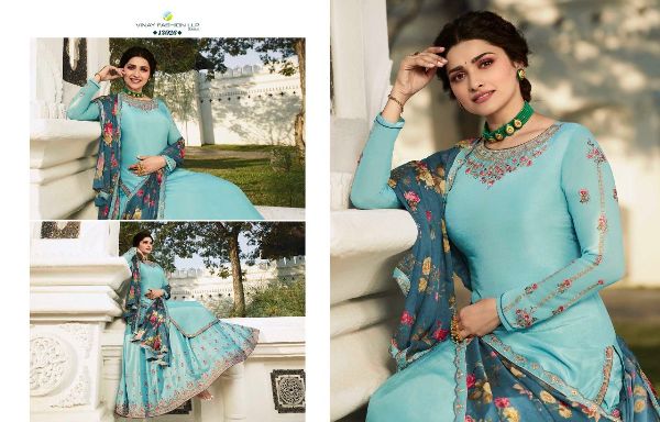 Vinay Fashion Presnets  Lifestyle Vol 3 Muslin Satin Embroidery Wedding Elegant Look Salwar Kameez Wholesale Rate In Surat