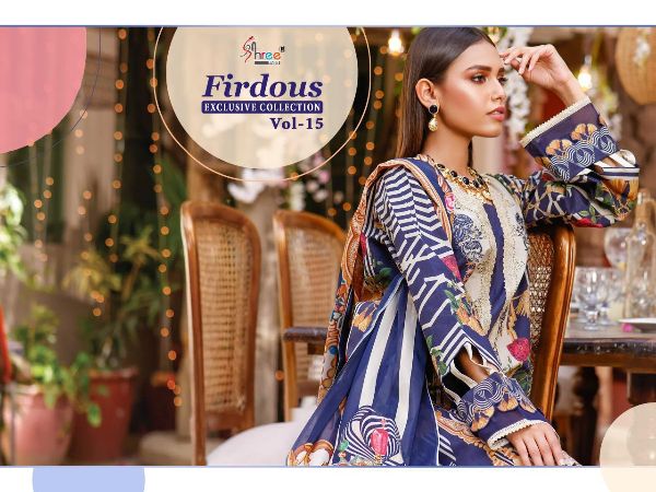 Shree Fabs Presents Firdous Exclusive Collection Vol-15 Pakistani Suit Wholesale Rate In Surat