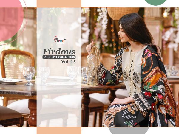 Shree Fabs Presents Firdous Exclusive Collection Vol-15 Pakistani Suit Wholesale Rate In Surat