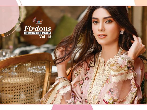 Shree Fabs Presents Firdous Exclusive Collection Vol-15 Pakistani Suit Wholesale Rate In Surat