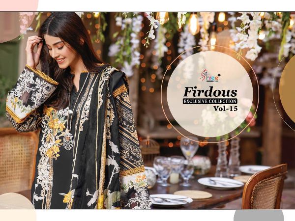 Shree Fabs Presents Firdous Exclusive Collection Vol-15 Pakistani Suit Wholesale Rate In Surat