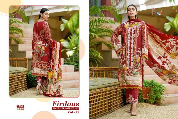 Shree Fabs Presents Firdous Exclusive Collection Vol-15 Pakistani Suit Wholesale Rate In Surat