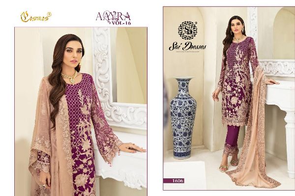 Cosmos Presents  Aayra Vol 16  Salwar Suit Wholesale Rate In Surat