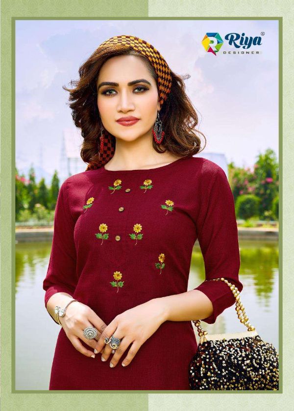 Riya Designer Presents Angel  Cotton Slub Formal Wear Kurtis Wholesale Rate In Surat