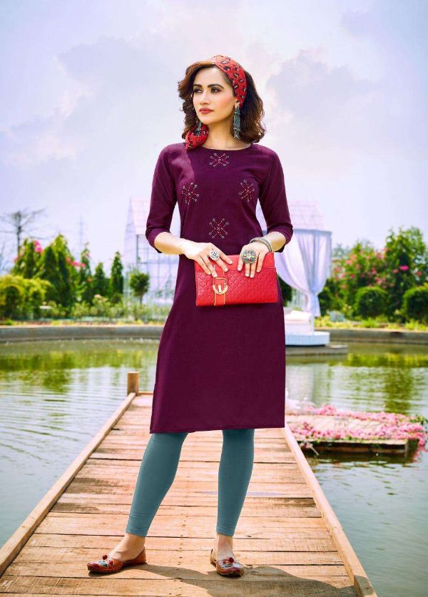 Formal Staright Rayon Daily Wear Kurtis For Womens – Mehrang Exim