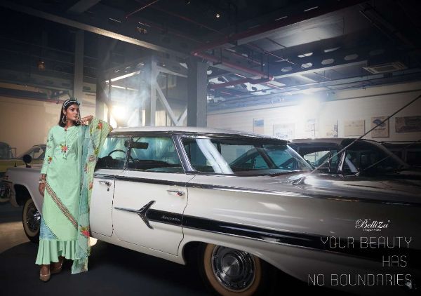 Belliza Presents Tahira Cotton Digital Printed Dress Materials With 3 Mtr Bottom Wholesale Rate In Surat